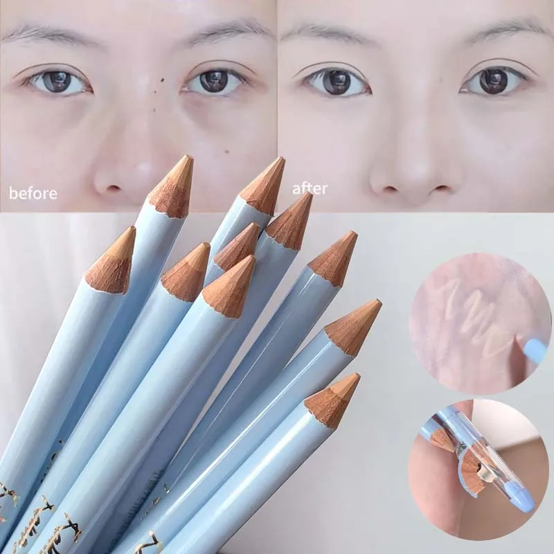 クリーミーコンシーラーペンシル カバー フェイス ニキビ跡 くま スポット カラーコレクター ヌードベージュ 目元を明るくする コンターメイク