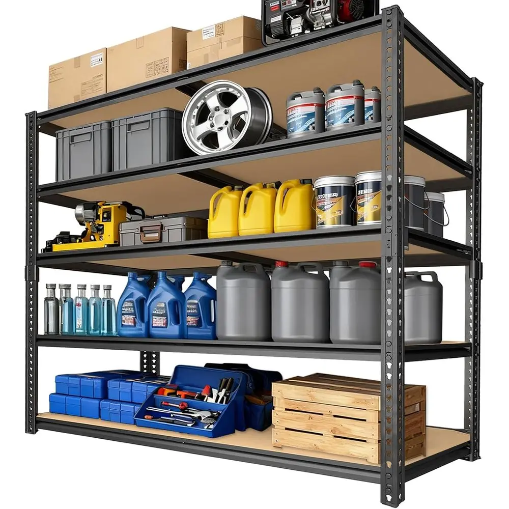 

40"W Adjustable Garage Shelving Unit, 2400LBS Freestanding Storage Organizer for Basement Warehouse Pantry Store Tool Room