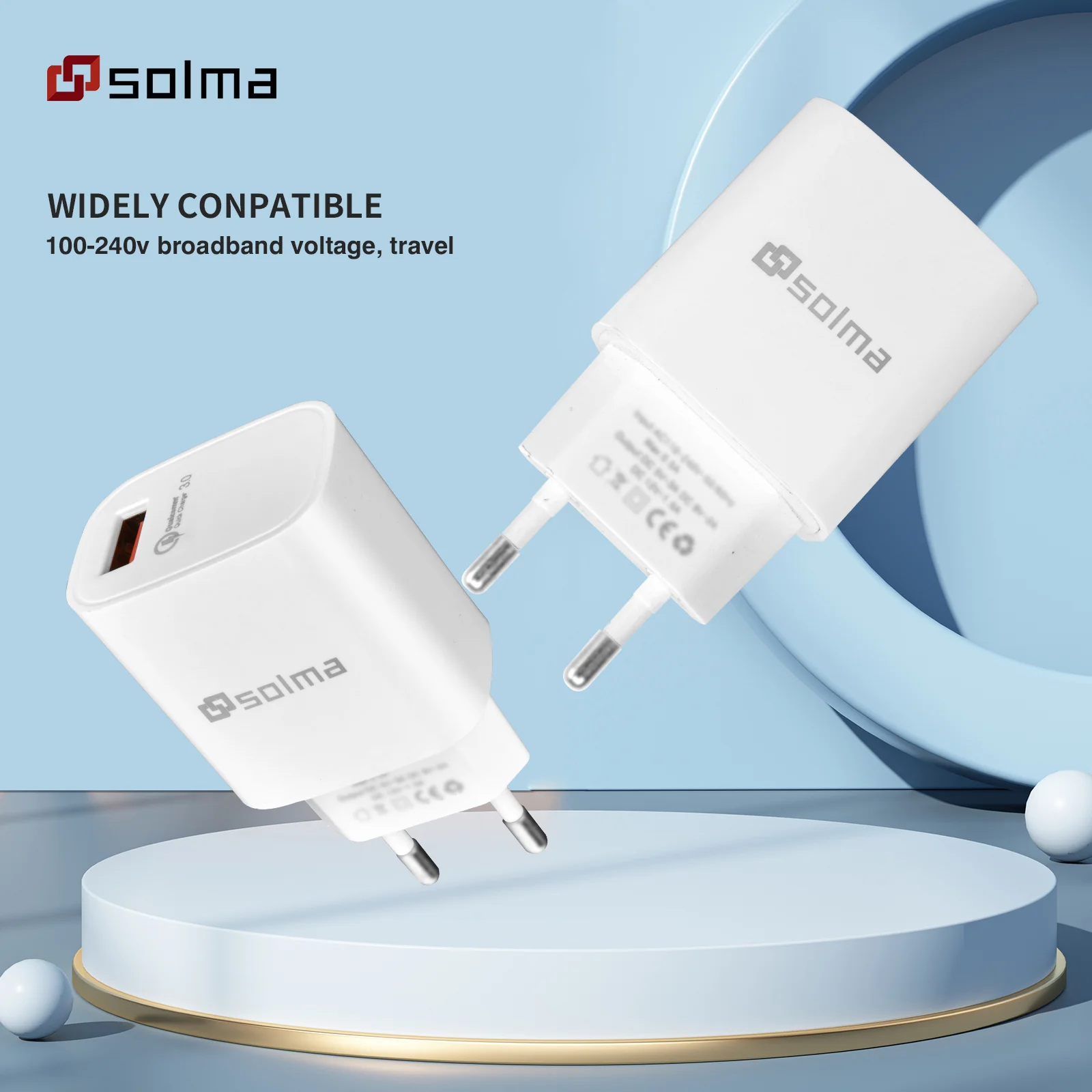 18W QC 3.0 USB Adapter Fast Charging Wall Charger Compatible With Multi -phone Series Quick Charger