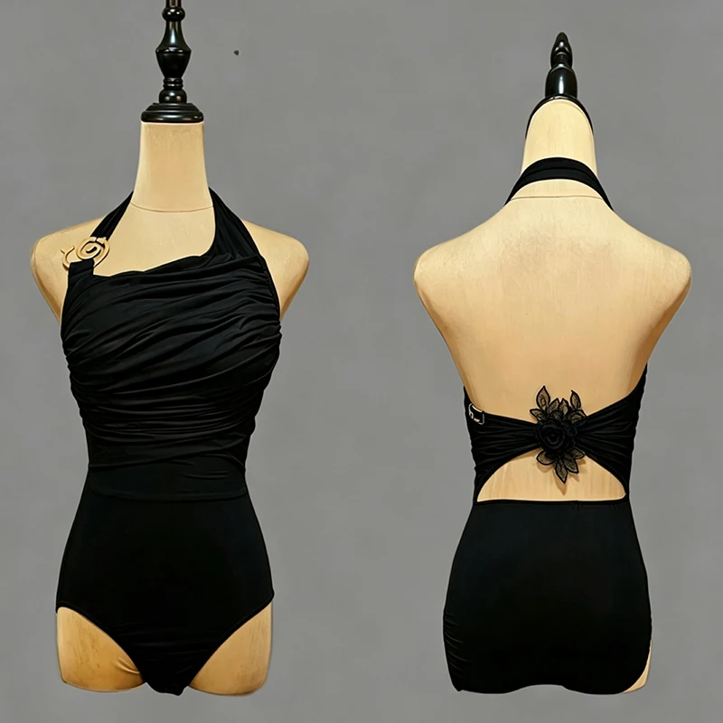 

2026 New Latin Dance Tops For Women Sexy Backless Bodysuit Rumba Samba Chacha Tango Dress Modern Latin Performance Wear XH5088