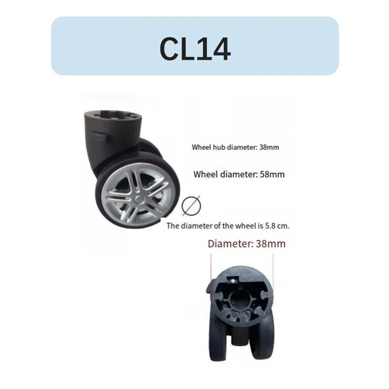 Kohvri ratta asenduskomplekt - alternate angle