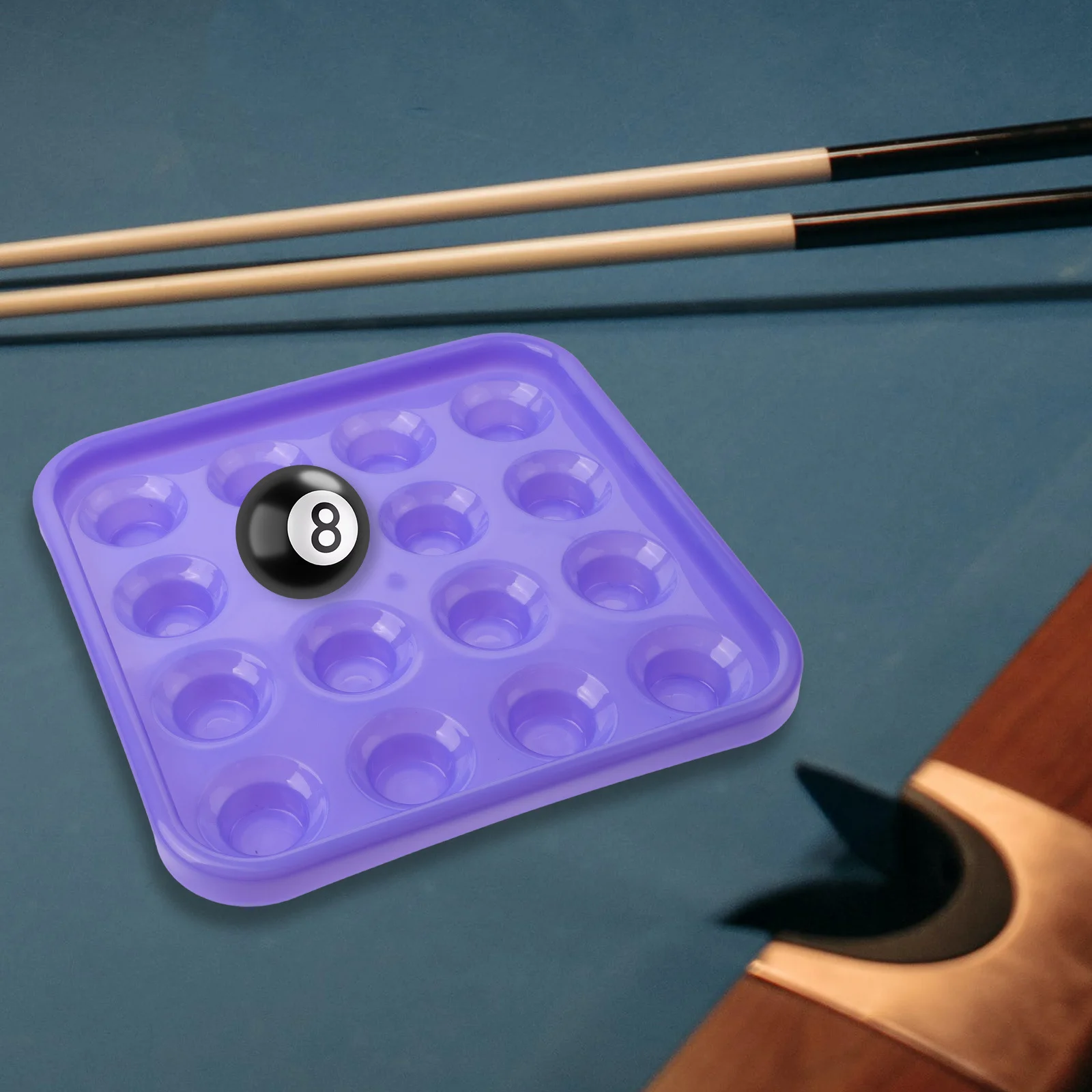 

Прочный пластиковый поднос для бильярдных шаров, органайзер для хранения 16 шаров, аксессуар для бильярдного стола, портативный держатель, декоративный держатель для шаров для бассейна