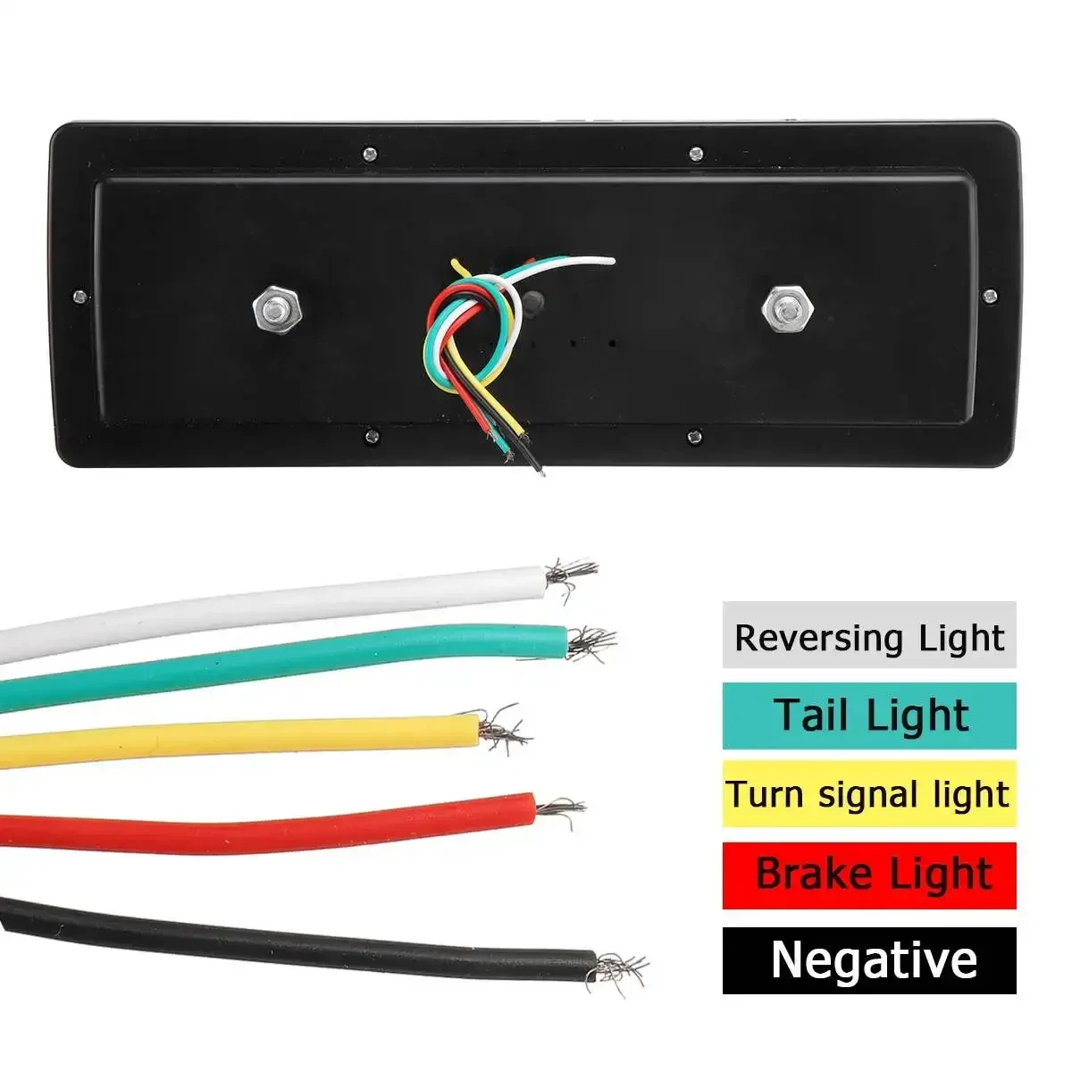 

2pcs 24V 48 LED Car Trailer Truck Tail Lights Indicator Lamp Stop Rear Brake Turn Signal Light for Caravans Bus RV Camper