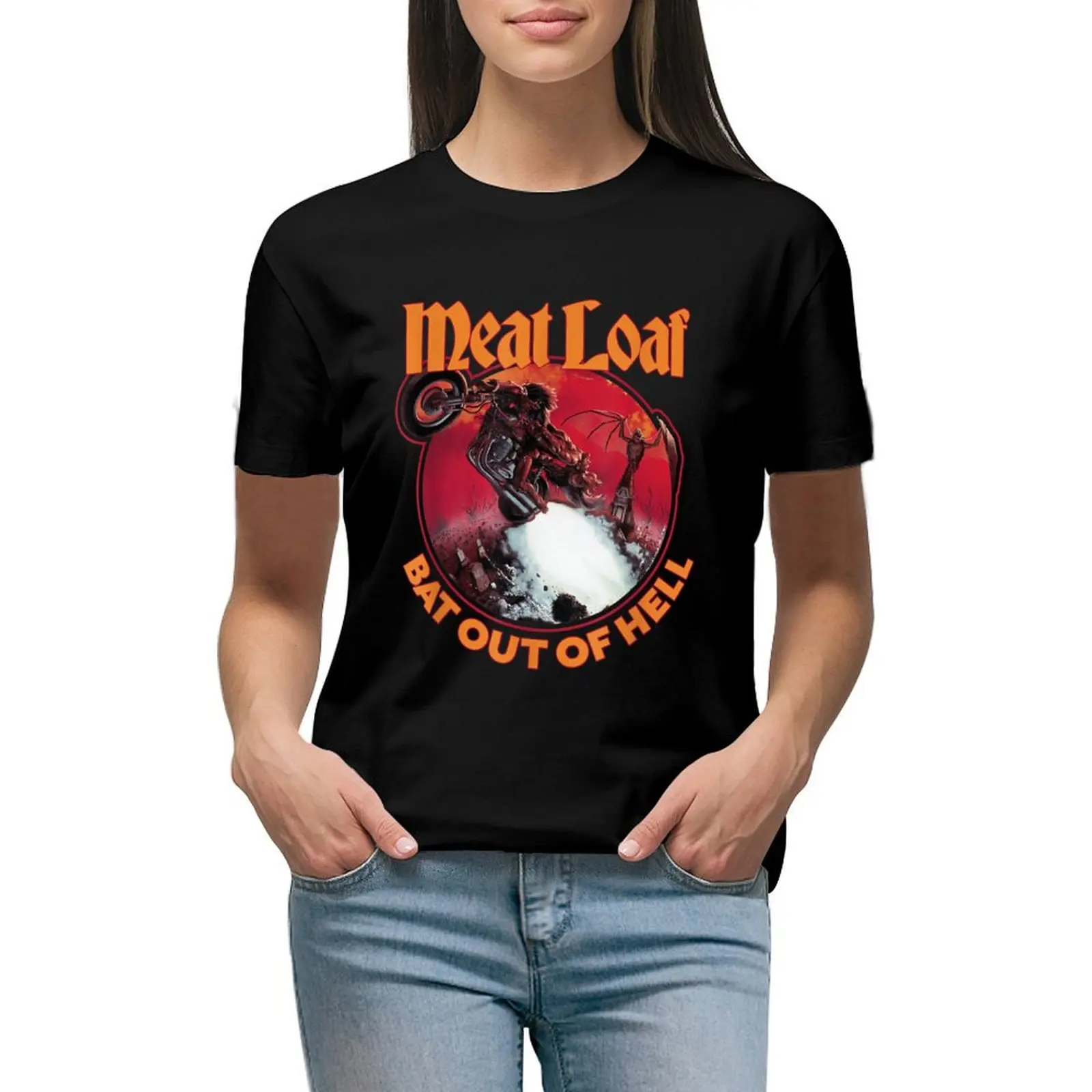 

HellMeat T-shirt oversized summer clothes aesthetic clothes plus size t shirts for Women loose fit