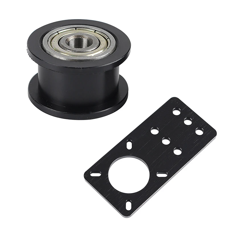 Smooth Idler Pulley Wheel Kit V-Slot - Reprap Cnc 3D Printer With Bearing & 3D Printer - Aluminum Nema 17 Stepper Motor Mount Pl