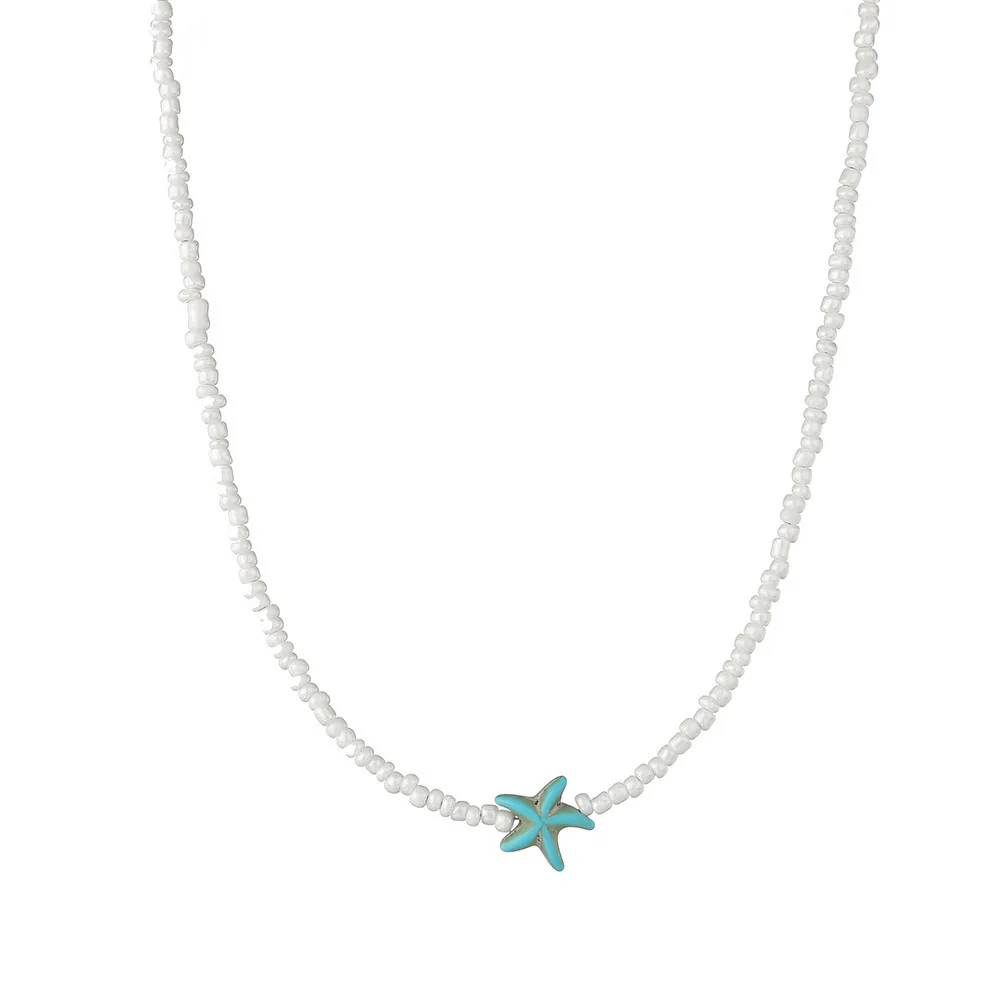 

2026 New Summer Beads Chains with Starfish Turtle Choker Necklace for Women Trendy Collar on Neck Fashion Jewelry Female
