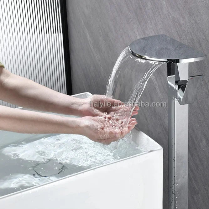 Waterfall  Extensive bathroom sink faucets Luxury  Modern brass vanities Washbasin  Bathroom