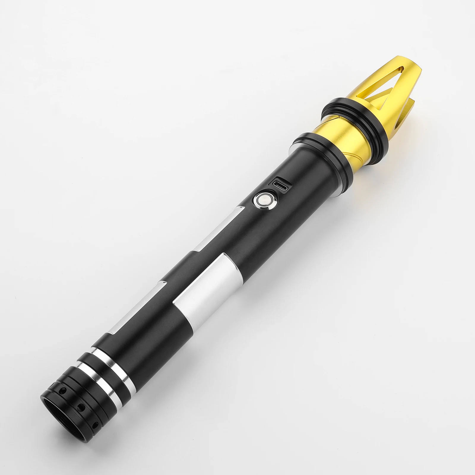 DamienSaber RGB Lightsaber gładka huśtawka metalowa rękojeść ciężki Dueling Blade Blater FOC laserowy miecz zabawki z nieskończoną zmianą koloru