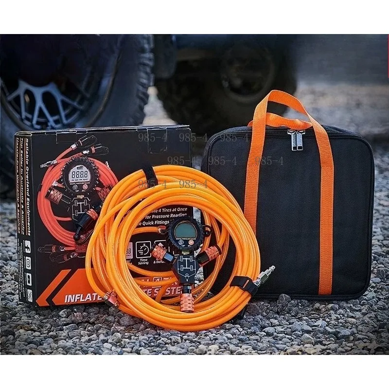 4 Tire Inflation Deflation System  Rapid High-Flow Air up Down Kit Digital Pressure Gauge