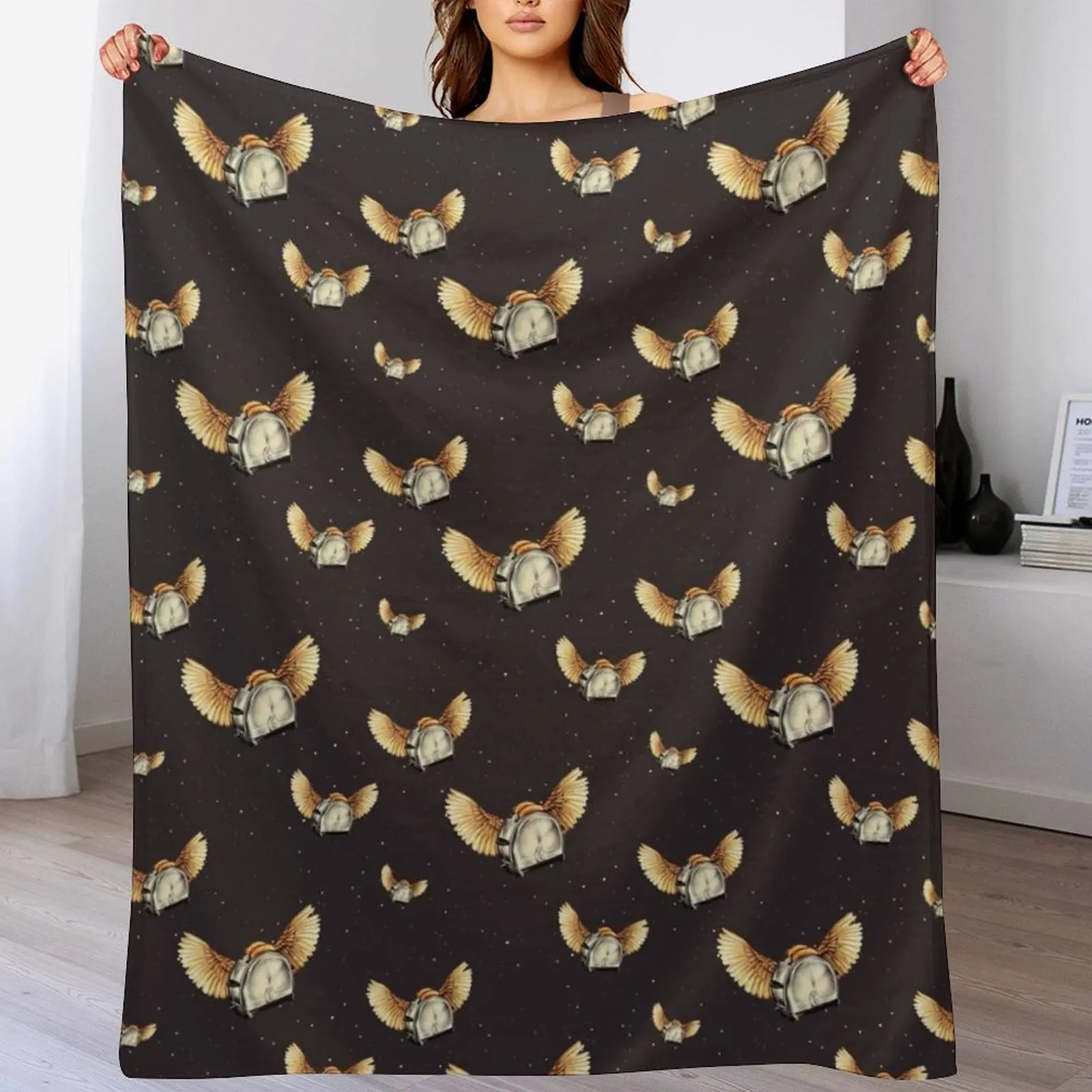 

Flying Toasters 2 Throw Blanket Elegant Warm Throw Blanket for Hotel Home