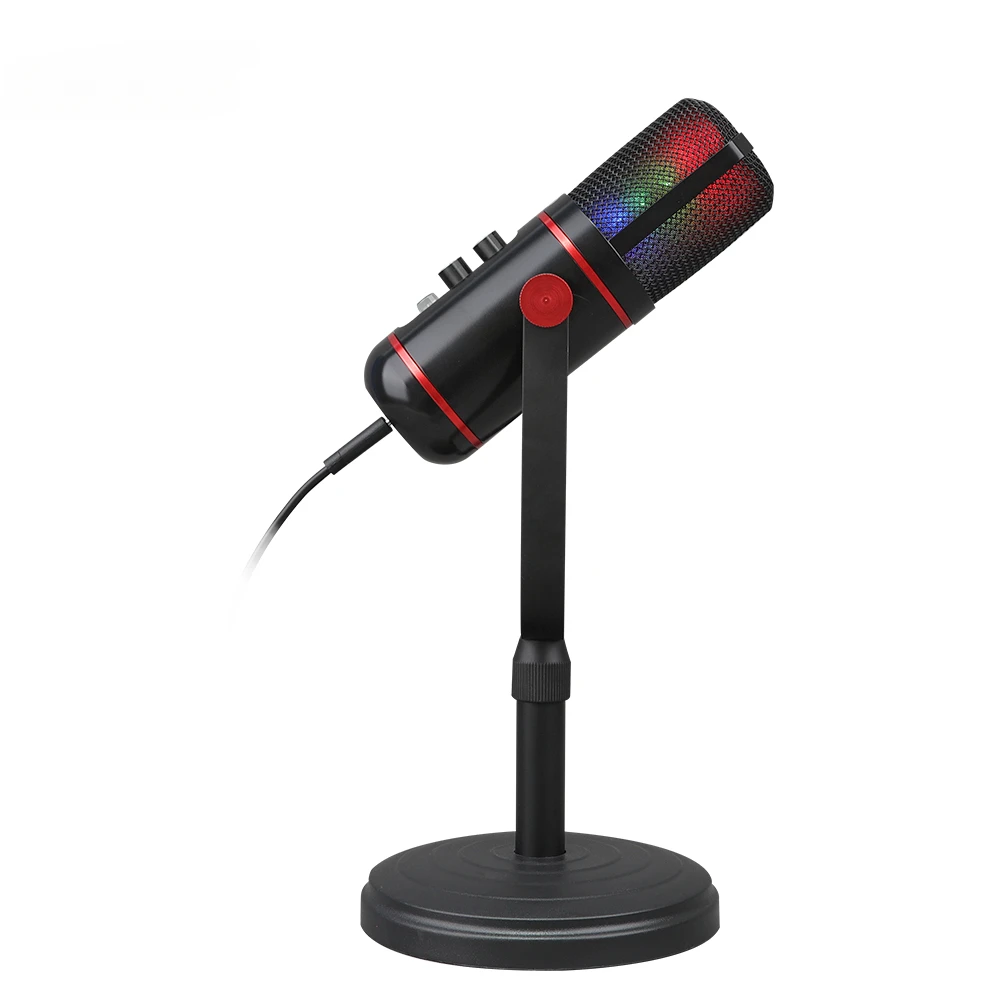 

RGB USB Condenser Microphone Professional Vocals Streams Mic Recording Studio Micro For PC YouTube Video Gaming Computer