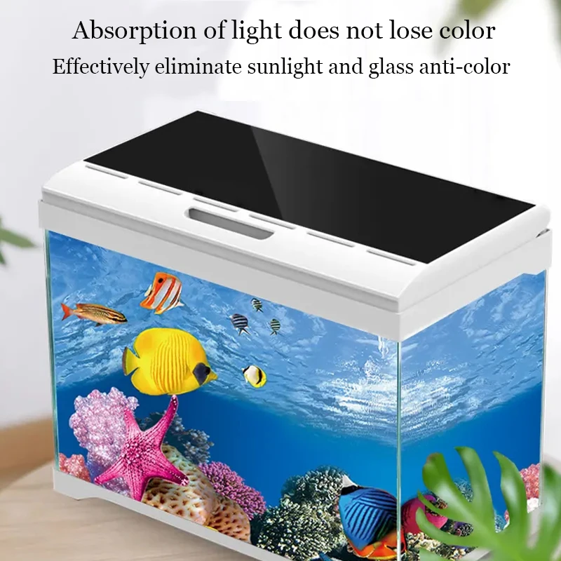 PGY Fish Tank Background Decorative Painting Thickened PVC Underwater World Aquarium Wallpaper Picture Decorative Sticker Plant