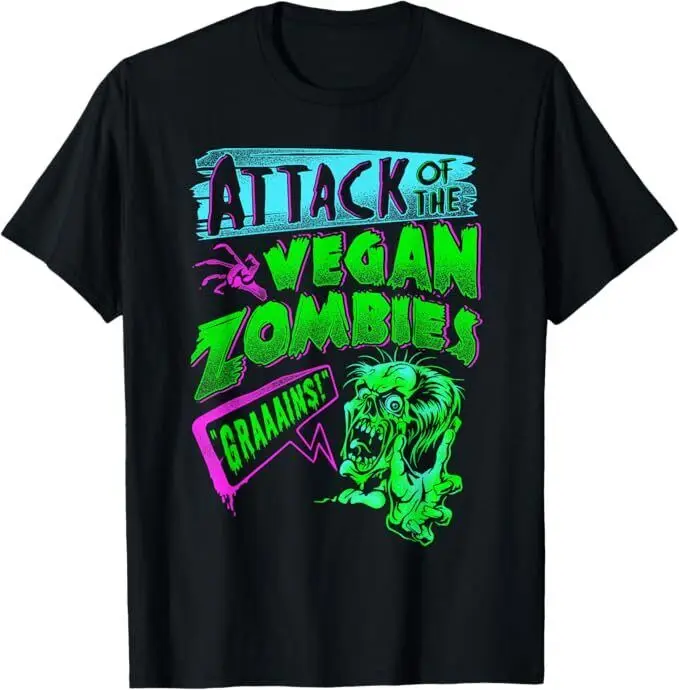 

Attack of the Vegan Zombies Vegetarian Halloween Unisex T-Shirt