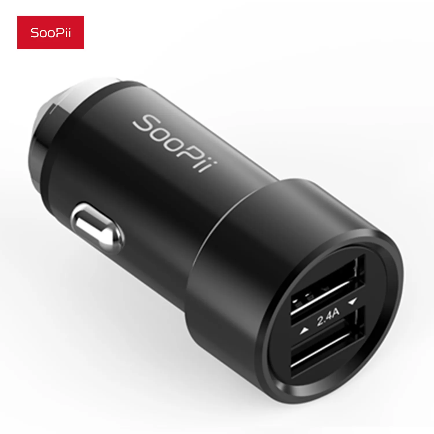 

SooPii 18W Car Fast Charger 4.8A Max Dual USB Fast Charging Car Phone Charger For iPhone 12 Huawei Xiaomi