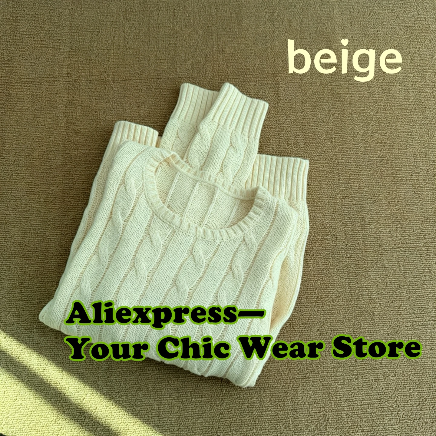 סוודר צמות פולו