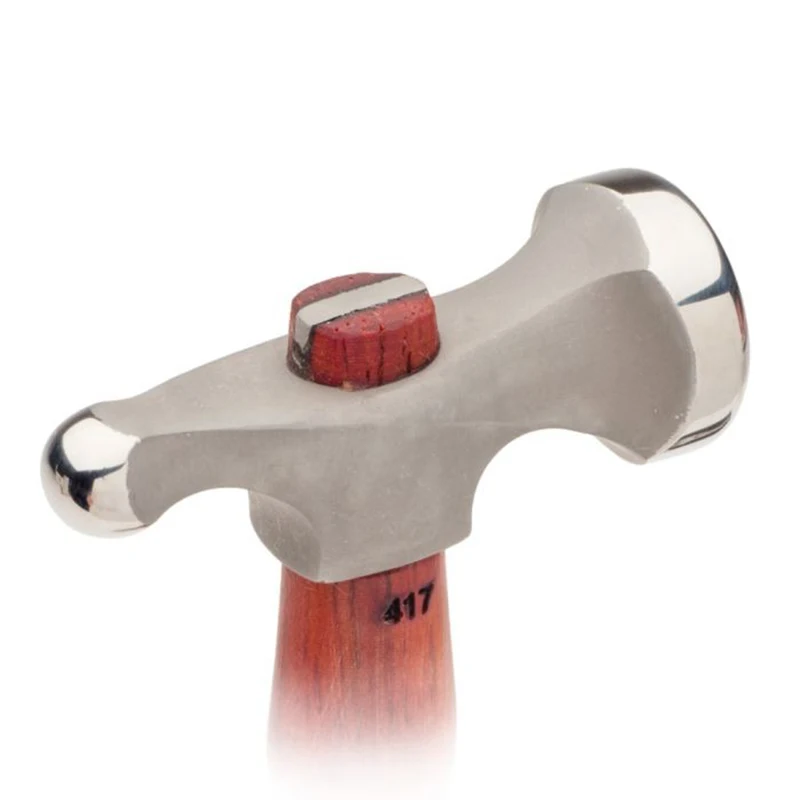 Fretz HMR-417 PrecisionSmith Chasing Hammer 21.3mm Domed & 9.3mm Half-Ball Face for Jewelers Chasing Punch Striking & Peening