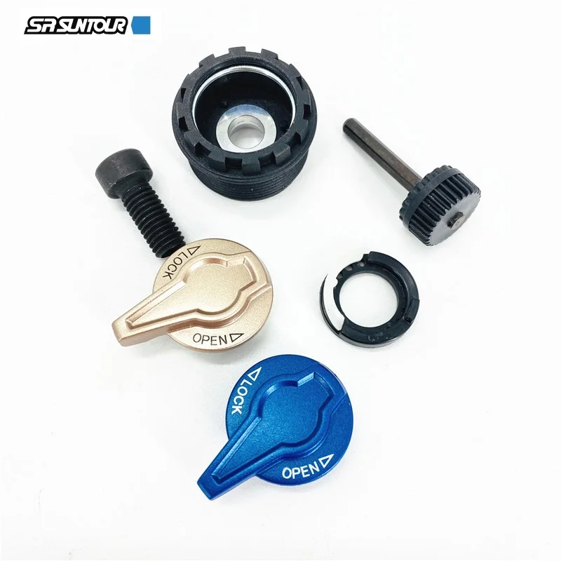 For SR SUNTOUR XCR 32 Front Fork Speed Lockout Lever Lock Cover End Cap Fixing Bolt Damping Rod Cartridge Lock Out Assembly