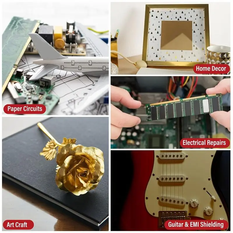 AEE6-Copper Tape, Copper Foil Tape, Copper Tape Conductive Adhesive, Copper Foil Tape For Stained Glass Guitar
