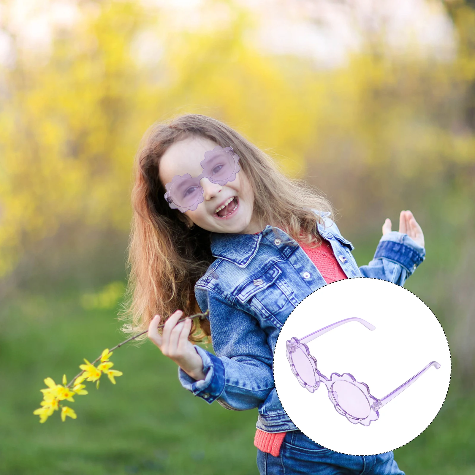 

Kids Sunglasses Children Girl Beach Round Flower Shape Fashion Toddler Lightweight Comfortable Glasses For Kids Girls