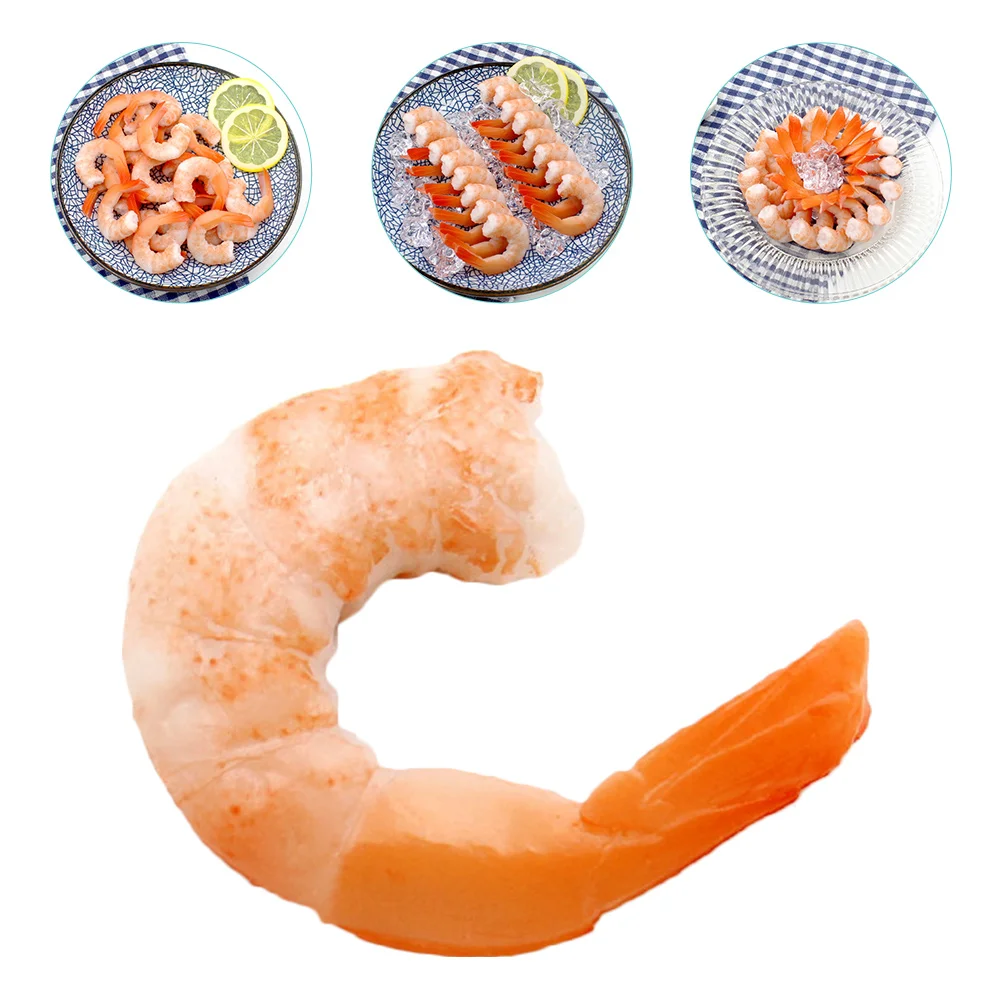 

9 Pcs Fake Food for Kids Animal Marine Creature Model Sample Simulation Shrimp Toys Mini