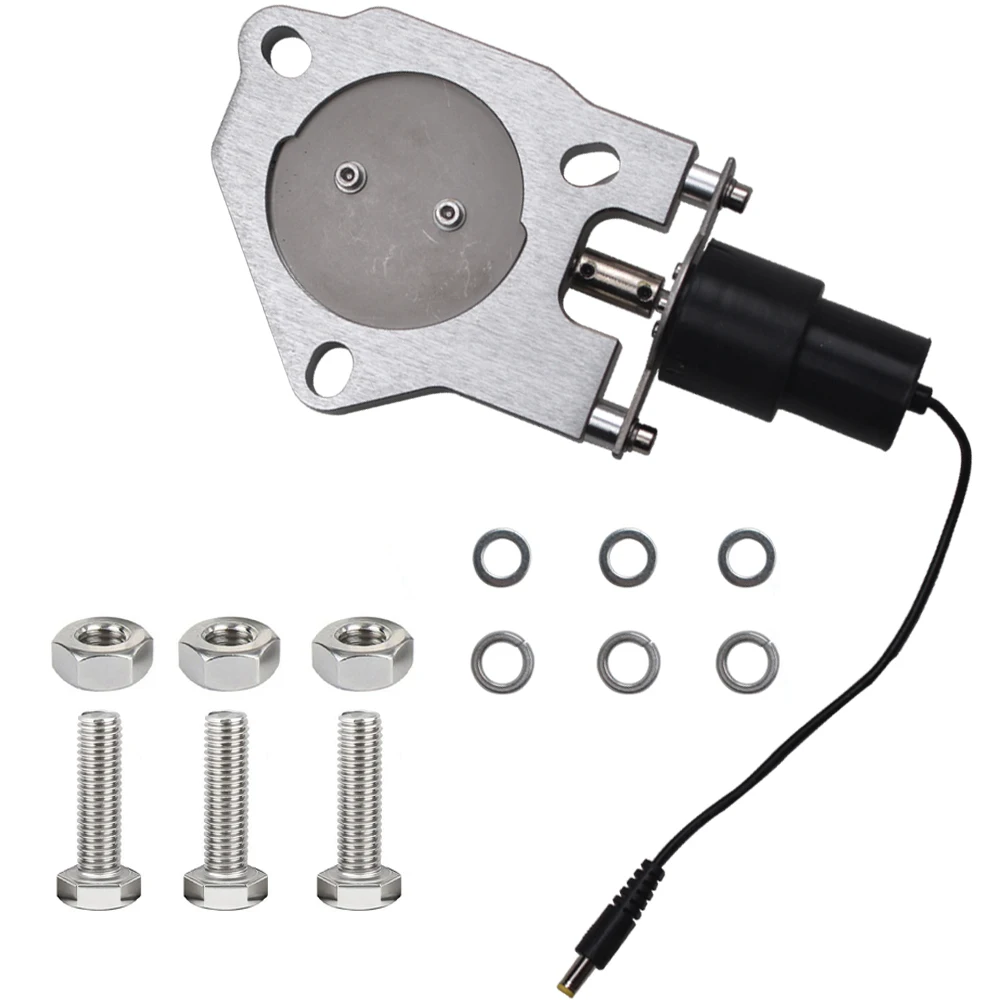 2.5'' Electric Exhaust Cutout Butterfly Valve Motor with Remote Switch Screw Kit