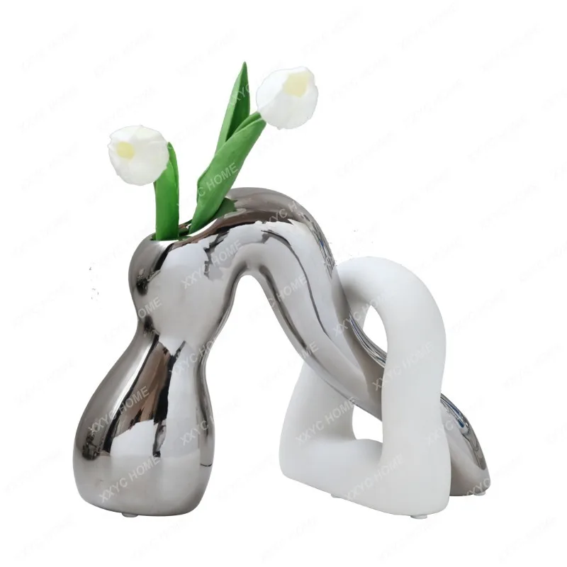 

Art Ceramic Vase Decoration Living Room Flower Arrangement Table Top Hallway TV Cabinet Home Decorations