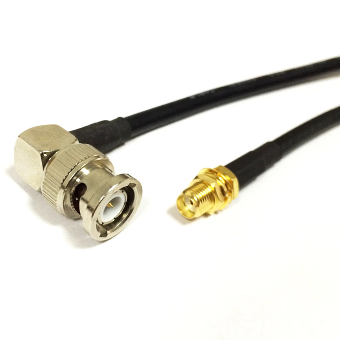 New  SMA Female Jack   Connector Switch BNC Male Plug Right Angle  Convertor RG58  Wholesale  Fast Ship 50CM 20