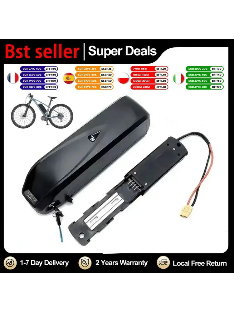 Hoge kwaliteit 48V Gloednieuwe Originele 20Ah 30Ah 40Ah voor Hailong Batterij voor Bafang BBS02 BBS03 BBSHD Motor + BMS Aanpasbare Stekker - afbeelding 2
