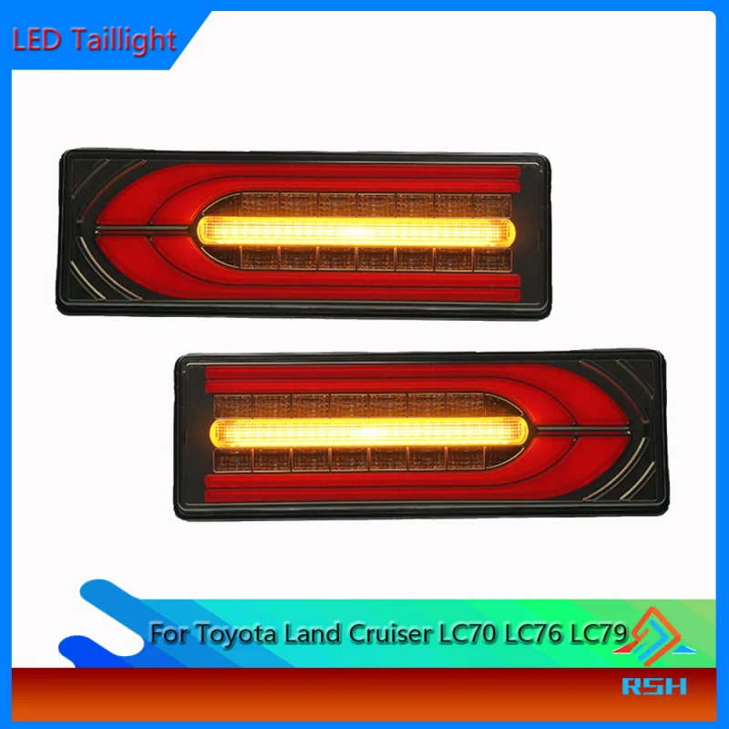 

Сборка заднего фонаря для Toyota Land Cruiser LC70 LC76 LC79, модифицированный светодиодный фонарь для вождения, рулевого управления, тормоза и заднего хода, подключение и использование