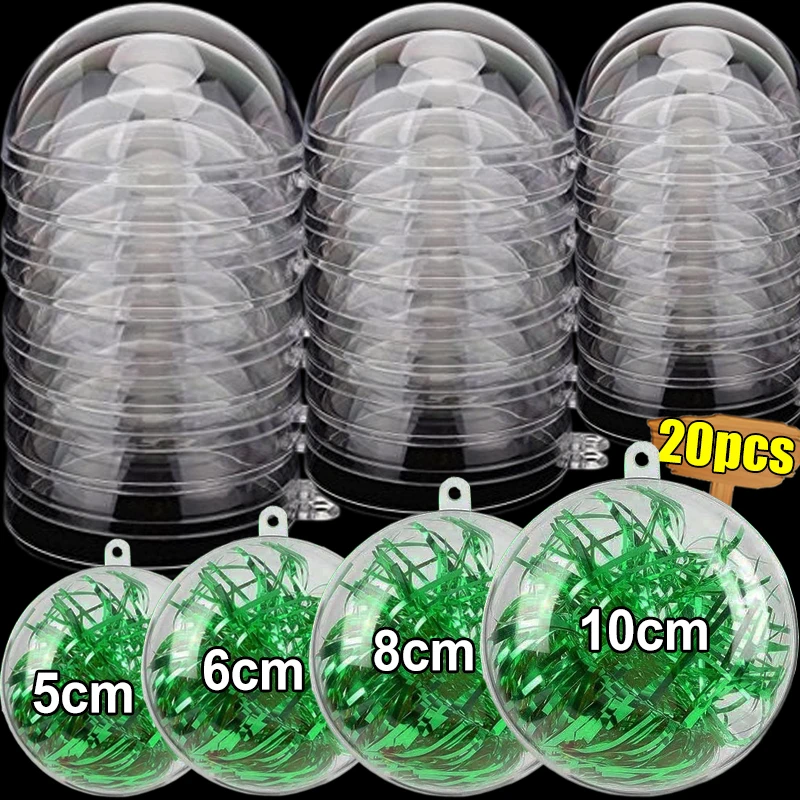 

Пластиковые заполняемые рождественские шары, украшения, сделай сам, пустой подвесной шар для рождественской елки, подвеска, новогодний декор для свадебной вечеринки, безделушки
