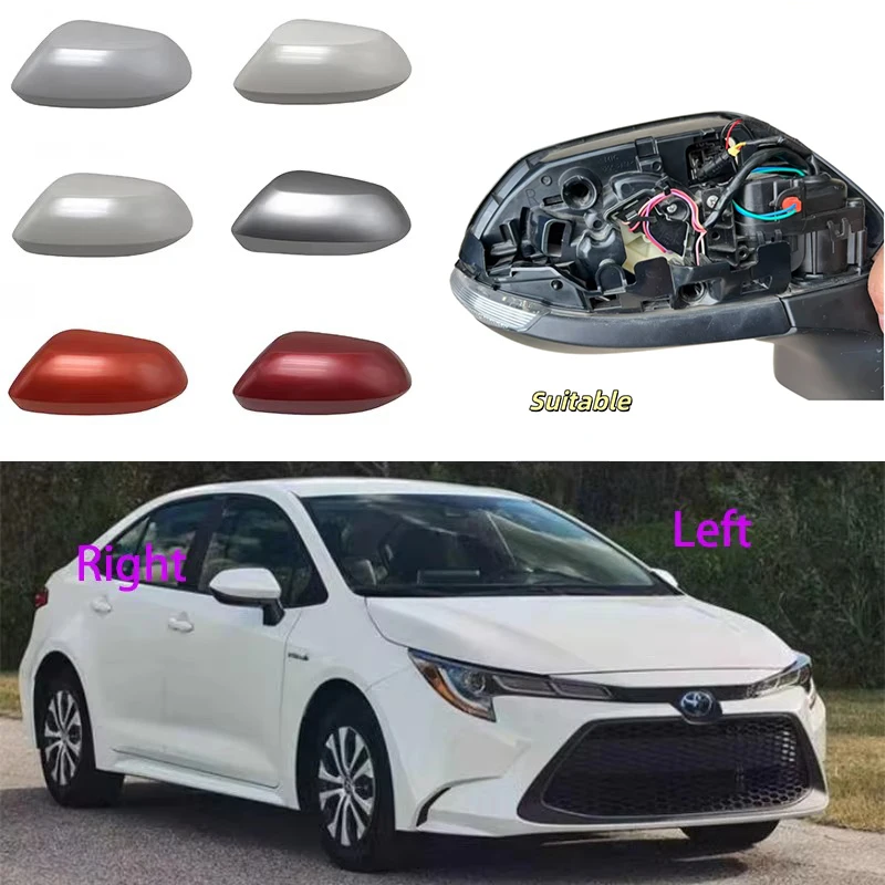 Für Toyota Corolla 2019-2025 Auto Links und Rechts Rückspiegel Zubehör Äußere Shell Objektiv Rahmen Blinker untere Shell