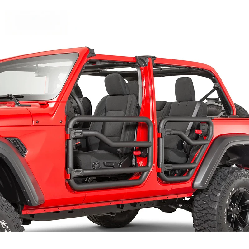 Suitable for 2018+ Jeep Wrangler JL Facelift Steel Off-road Tubular Half Doors Vehicle Modification Accessories