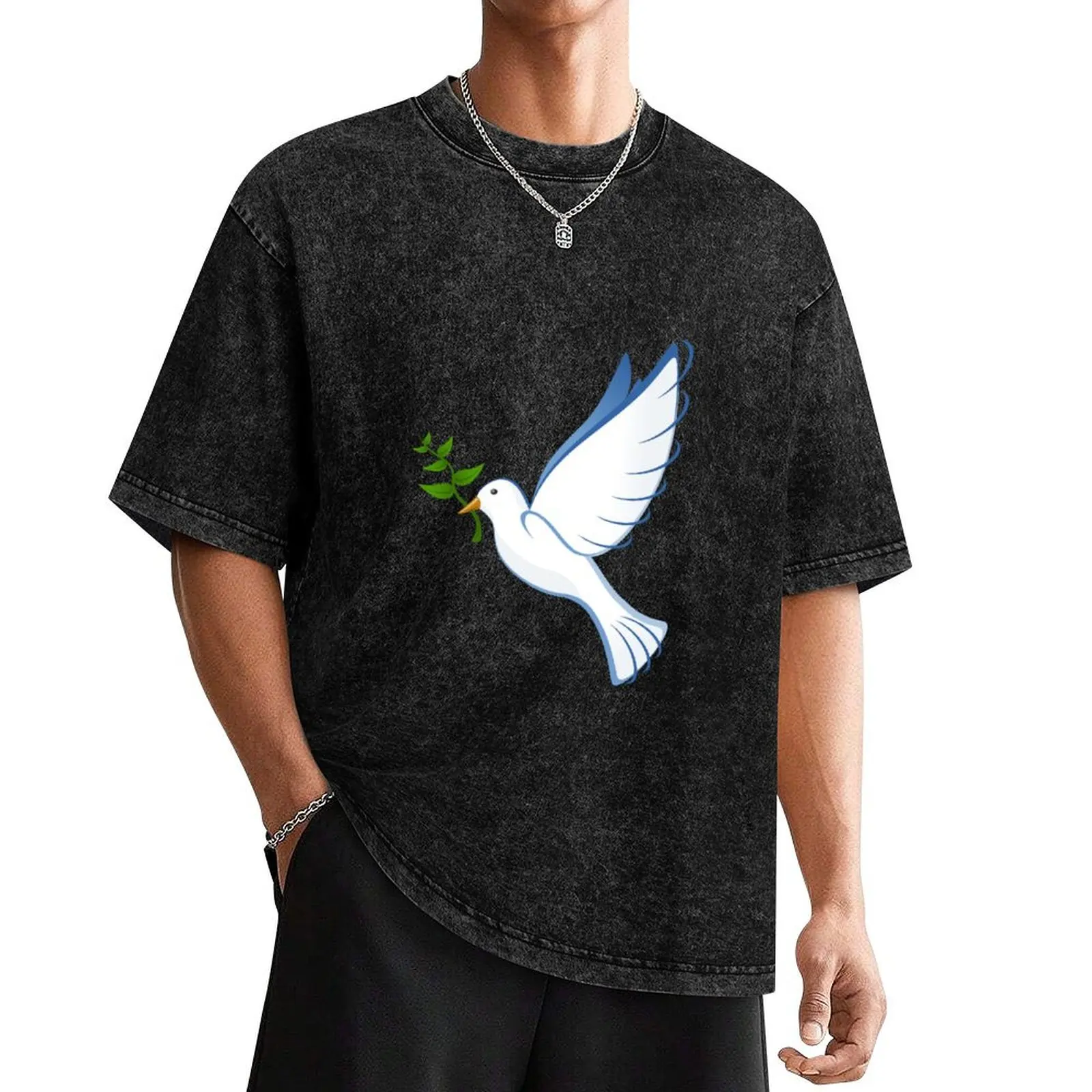 Bluebirds bite leaves T-Shirt cheap stuff plain oversized mens cotton t shirts