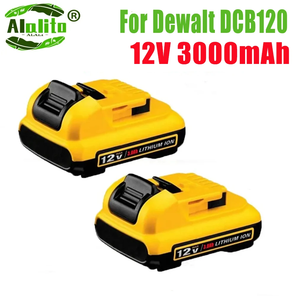 Replacement for Dewalt DCB120 Lithium-ion Batteries 12V 3Ah Battery DCB123 DCB125 DCB124 DCB122 DCD710 Power Tools Battery