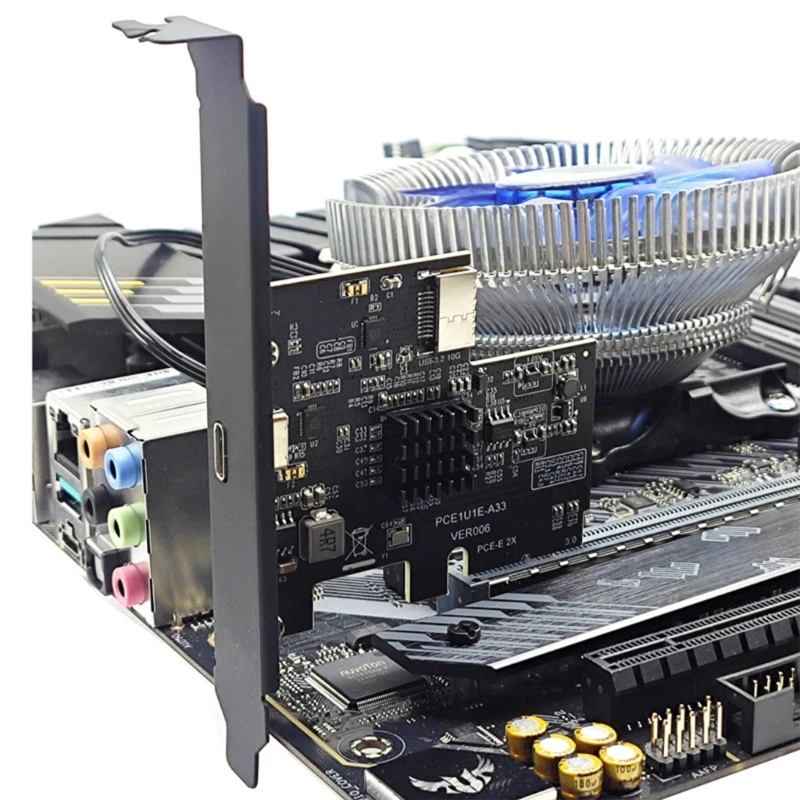 

Многопортовая карта расширения USB Type C PCIE, передача данных 10 Гбит/с ASM3142, карта расширения чипа для энтузиастов геймеров