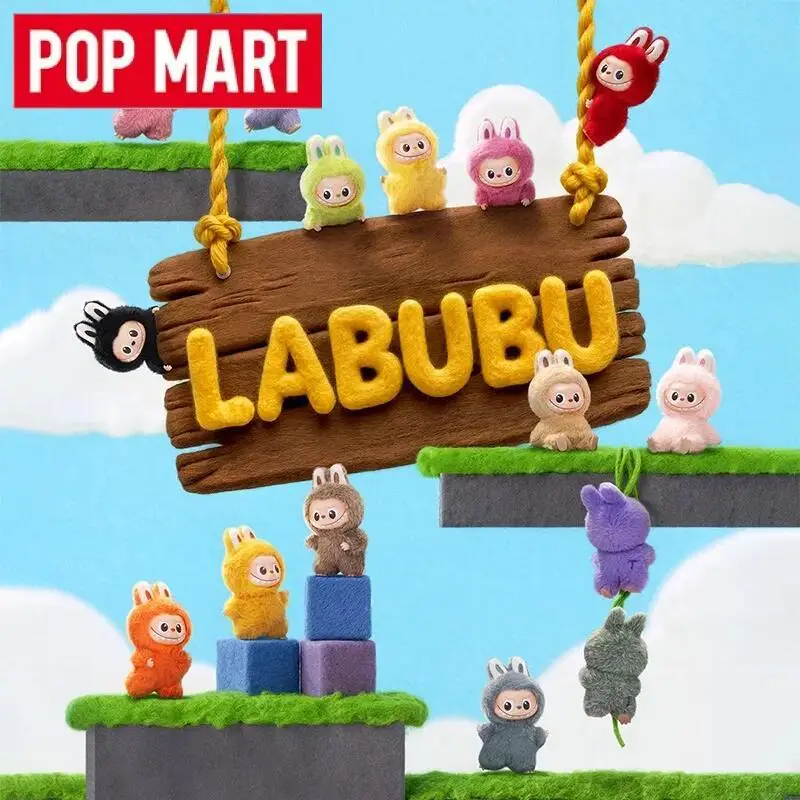 البوب مارت لابوبو الوحوش دبوس لسلسلة الحب الفينيل أفخم قلادة صندوق أعمى اللعب Kawaii أنيمي عمل الشكل مفاجأة سر