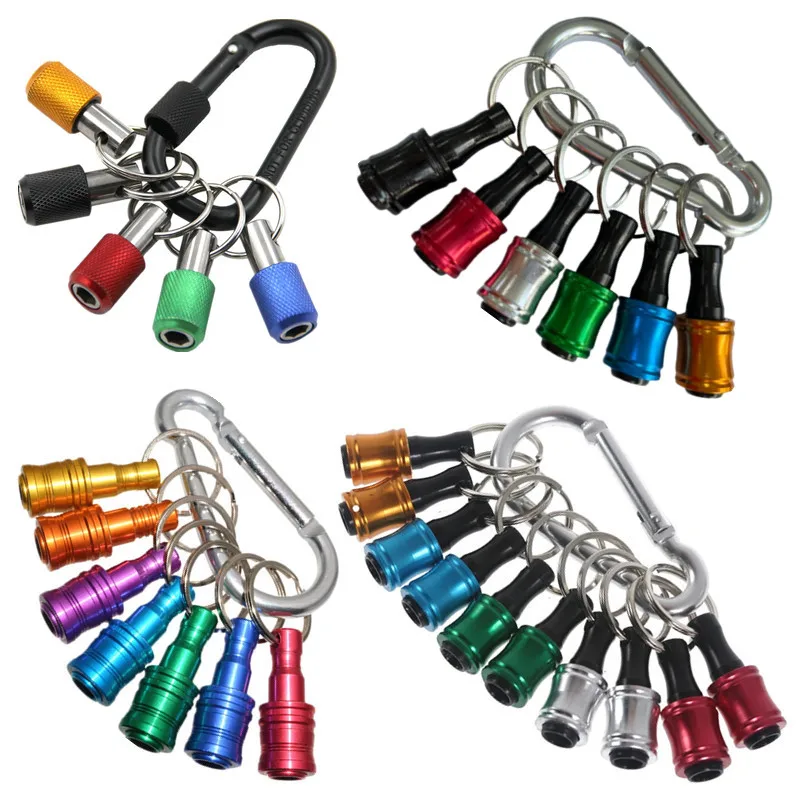 

5/6/7/10Pcs 1/4 Inch Hex Shank Screwdriver Bits Holder Extension Bar Keychain Screw Adapter Drill Change Handheld Screwdrivers