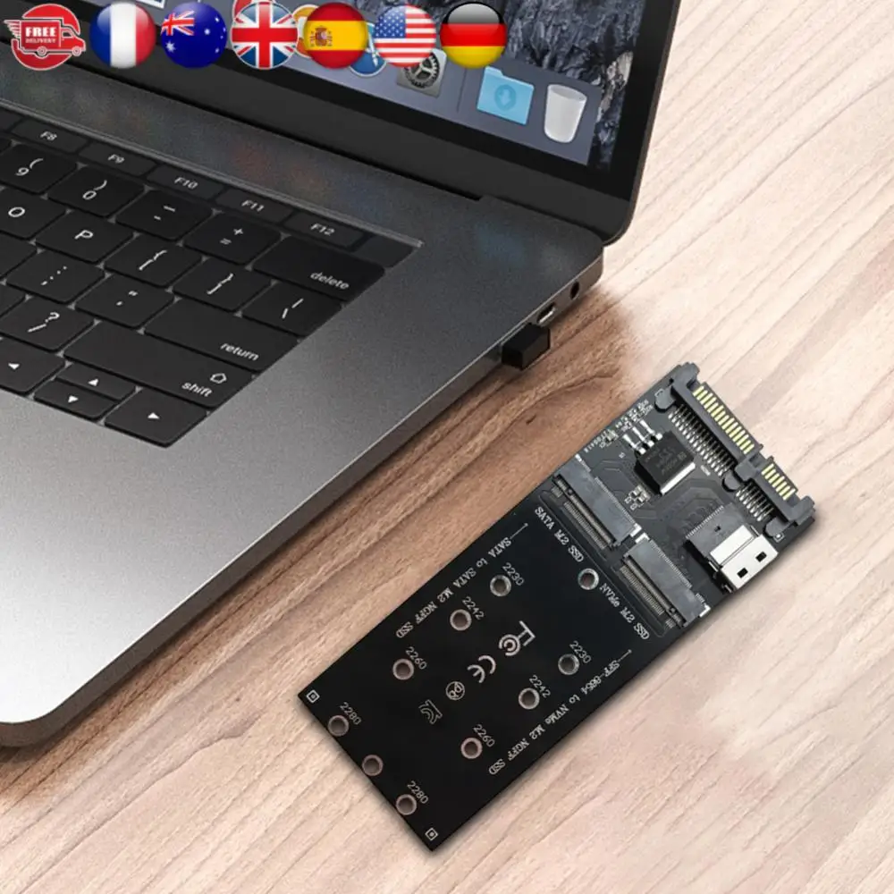 

Адаптер M.2 к SATA SFF-8654 к M2 NVME SSD-конвертер 22-контактный преобразователь карты расширения SATA к M2 Подходит для материнской платы