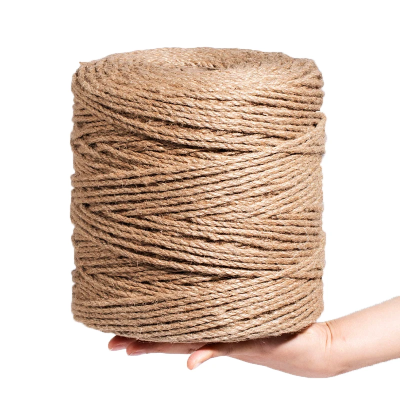 Corde de Jute Vintage Naturelle, Ruban de 1 2 3 4 5 6 8 ou 10 mm, Cordon pour Artisanat, Travail Manuel, Emballage Cadeau, Décoration Intérieure, DIY