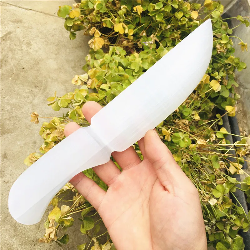 Large size 25cm Natural Selenite Knife Healing Crystal Stone Quartz Point For Decoration