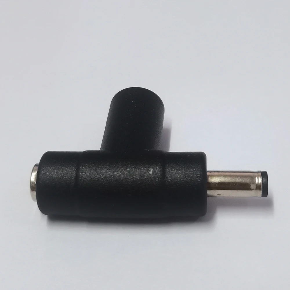 1 Stück T-förmiger DC-Stromadapter 5,5x2,1mm / 5,5x2,5mm Stecker auf Doppel-Buchse DC-Anschluss für CCTV, LED-Streifen, Laptop-Stromversorgung – Detail 5