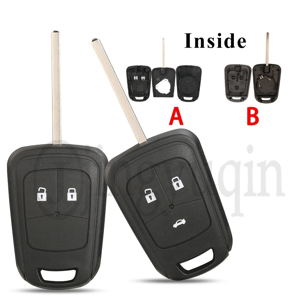 jingyuqin 2/3-Tasten-Fernbedienungs-Autoschlüsselgehäuse für Chevrolet Camaro Sonic Cruze Malibu Volt Spark Schlüsselgehäuse-Ersatz