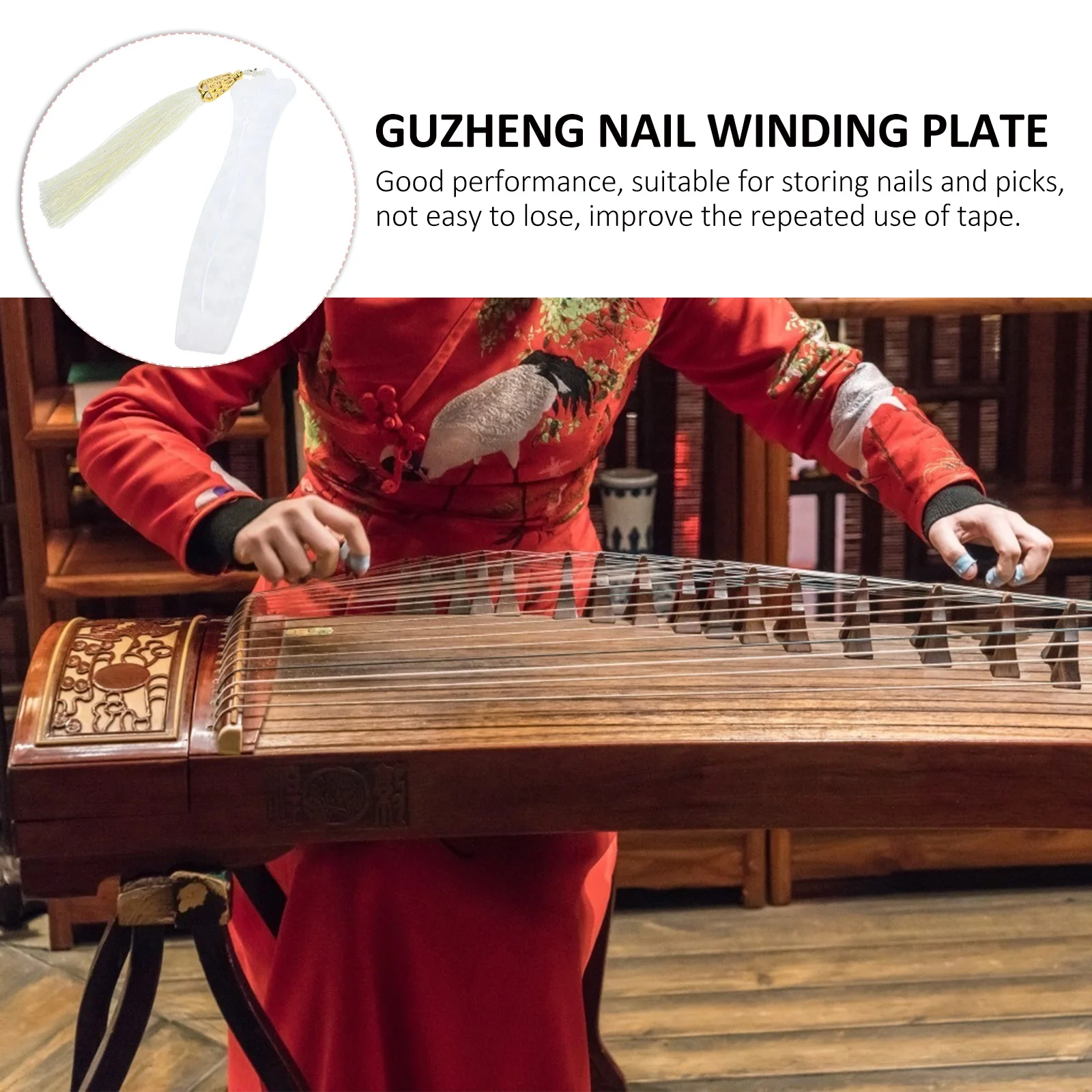 

1pcs Guzheng Nail Storage Board Durable Picks Holder Anti-Loss Design Nail Pick Organizer For Beginners Students Lovers