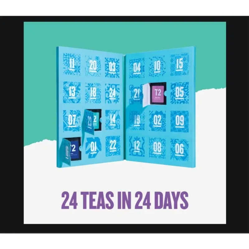 Customization.Wholesale Custom Logo Printed Christmas Custom Tea Gift Box Advent Calendar