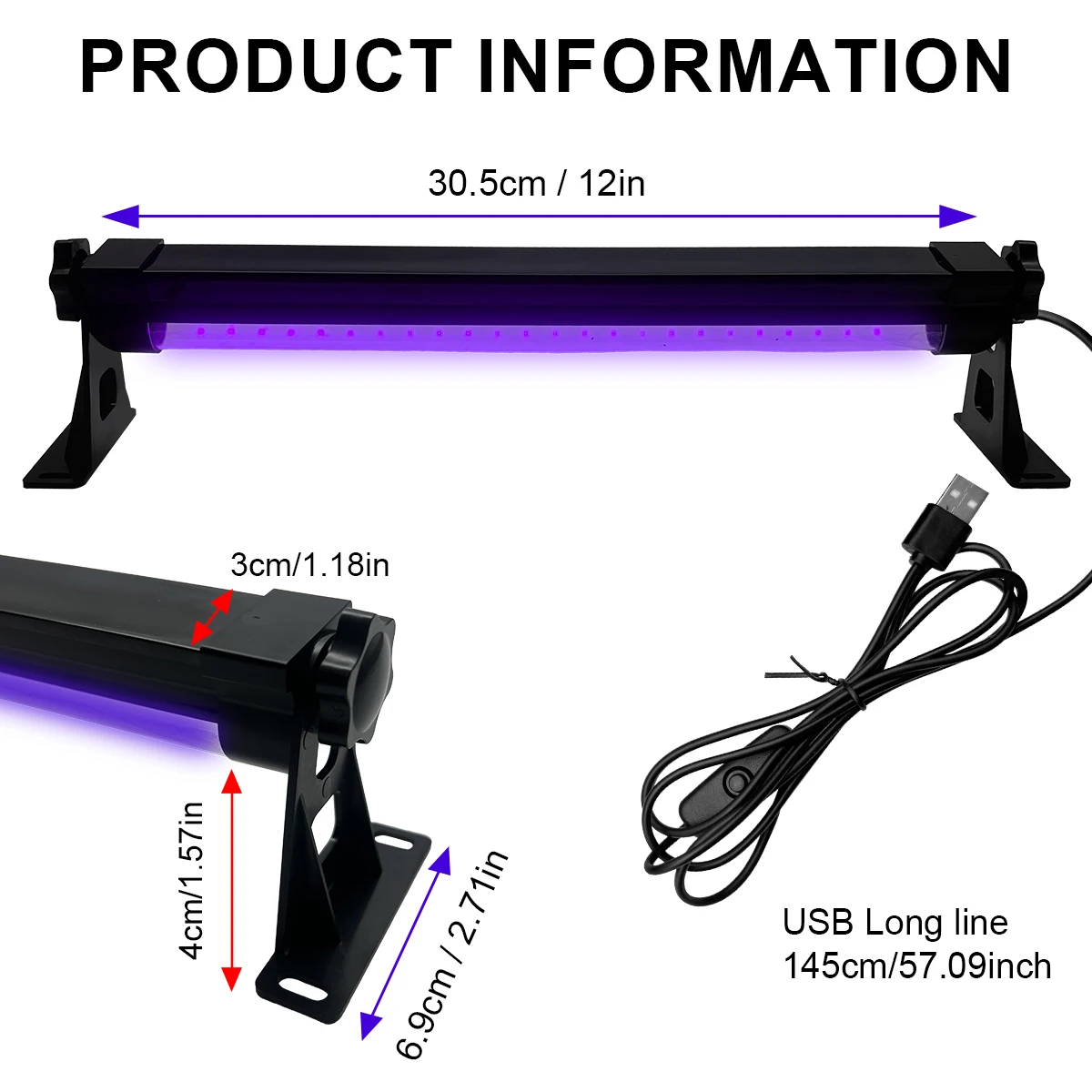 USB Purple Light 395nm LED UV Curing Lamp Shadowless Glue Curing Lamp Green Oil DIY Resin Jewelry Making