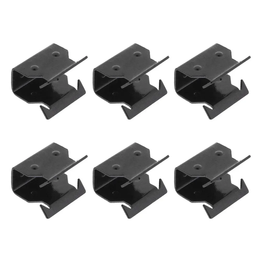 Black 6pcs Car Metal Clamps Cowl Scuttle Panel Trim Clips For Ford For Focus MK2 OEM Part Number 1329640 Accessories