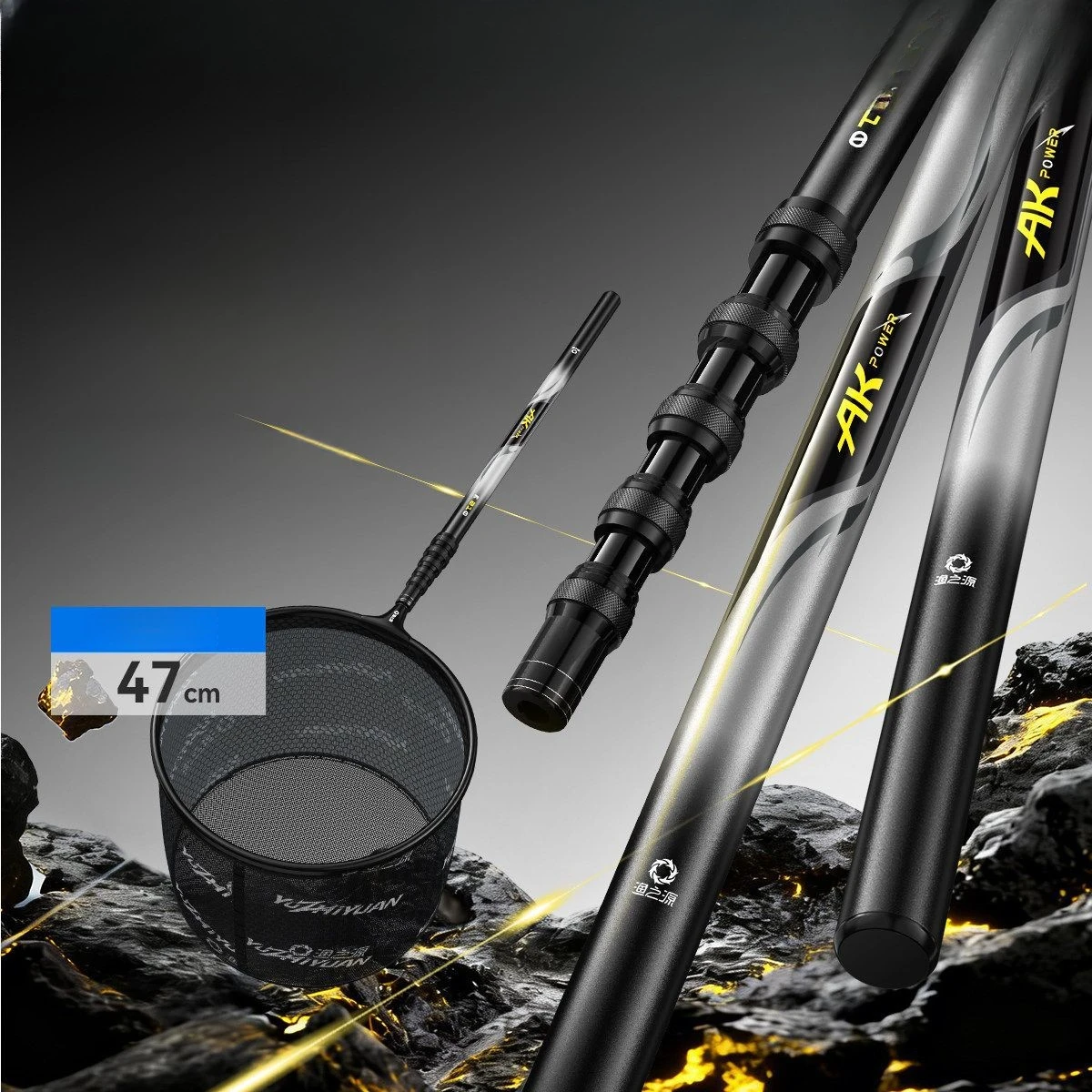 best fold up fishing pole Collapsible The fishing rod suit comes with fishing reel Folding Landing Best Telescopic Landing
