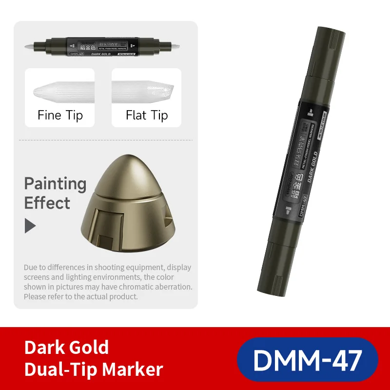 STEDI Watergebaseerde Metallic Finish Dubbelpuntige Marker Pen Harde Punt Fijne & Platte Punt voor Gundam Gunpla Mecha Model Schilderijgereedschap