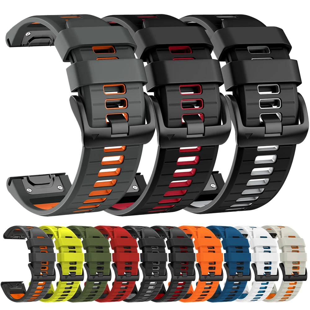 Wasserdichtes Sportarmband für Garmin Fenix 8 E 7 7X 6X 6 Pro 5 5X Forerunner 970 Tactix 8 Silikon 22 26 mm Schnellverschluss-Armband