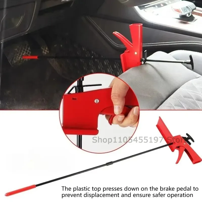 Car Brake Ejector Rod Brake Pedal Retainer Lock Four-Wheel Positioning Brake Lock Foot Brace Auto Repair Tools Locking Device